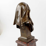 Eugène Marioton (1854-1933) Busts of Christ and Mary