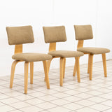 Three dining room chairs SB03 by Cees Braakman for Pastoe, 1950s